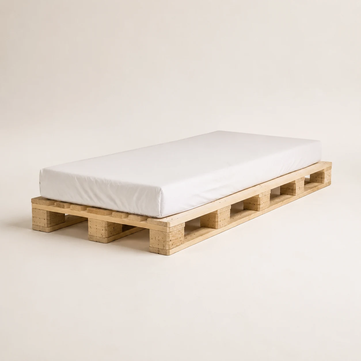 Bozza illustrativa di Letto Pedana Singolo in pallet epal nuovo