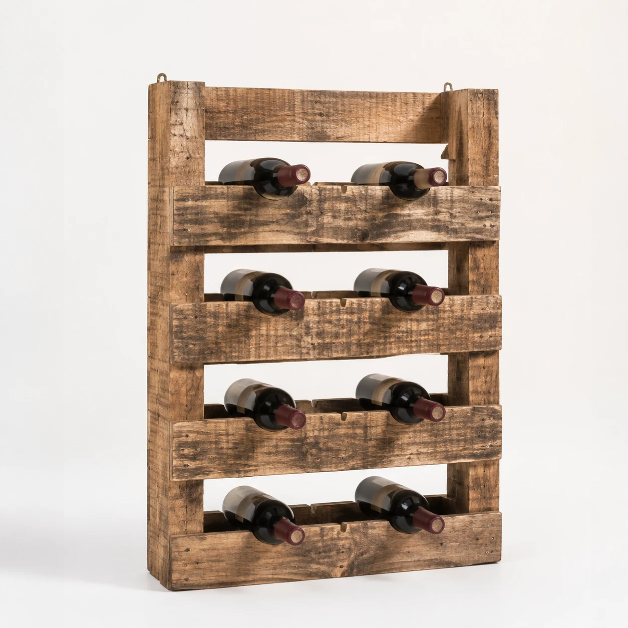 Bozza illustrativa di Portabottiglie Parete 60 in legno da pallet